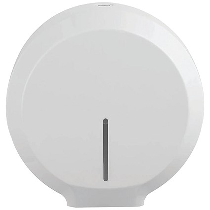 Essence Commercial Mini Jumbo Toilet Roll Dispenser White WR-ESS-MJUMBO-W