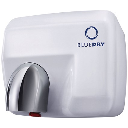 Bluedry Blue Storm Hand Dryer, White Bluedry Blue Storm Hand Dryer, White