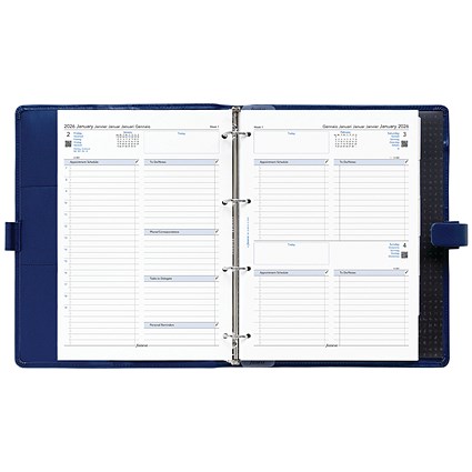 Filofax A4 5 Language Appointment Diary Refill, Day Per Page, 2026