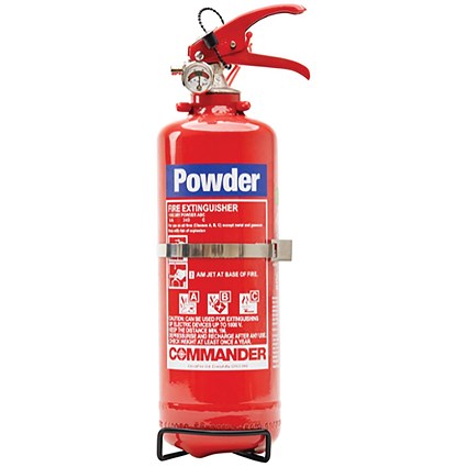 Commander Fire Extinguisher ABC Dry Powder 1kg