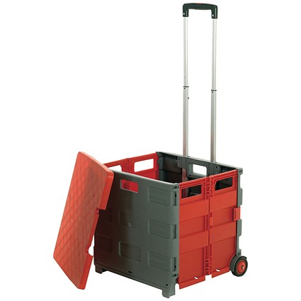 Proplaz Grey and Red Large Folding Box Truck with Lid GI042Y