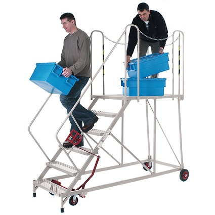 Fort Easy Slope Platform Steps Galvanised 6 Tread MS9106G