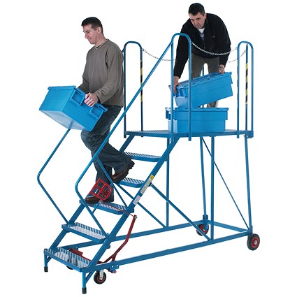 Fort Easy Slope Platform Steps Powder Coated 6 Tread MS9106M