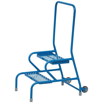 Fort Stable Steps 2 Step with Handrail and Wheels Painted GS3112M