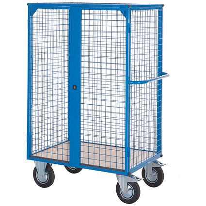 Heavy Duty Platform Truck with Mesh Sides and Lockable Doors 500kg Capacity DT601Y
