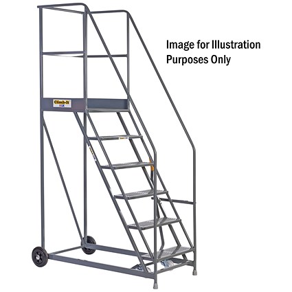 Climb-It Warehouse Safety Steps, 10 Tread, Grey