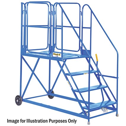 Climb-It Work Platform Easy Slope, 3 Tread, Blue Climb-It Work Platform Easy Slope, 3 Tread, Blue
