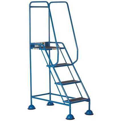 Climb-It Domed Feet Anti Slip Step, 4 Tread, Blue