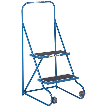 Climb-It Tilt N Pull Steps, 2 Tread, Blue Climb-It Tilt N Pull Steps, 2 Tread, Blue