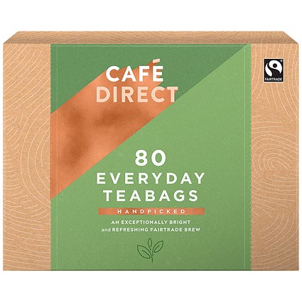 Cafe Direct Everyday Tea Bags, Pack of 80