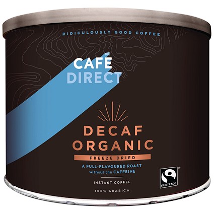 Cafedirect Decaff Organic Freeze Dried Coffee Tin 500g TW141002