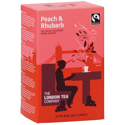 London Tea Peach and Rhubarb Tea (Pack of 20)