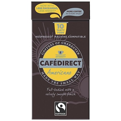 Cafe Direct Nespresso Compatible Coffee Pods, Americano, Pack of 100