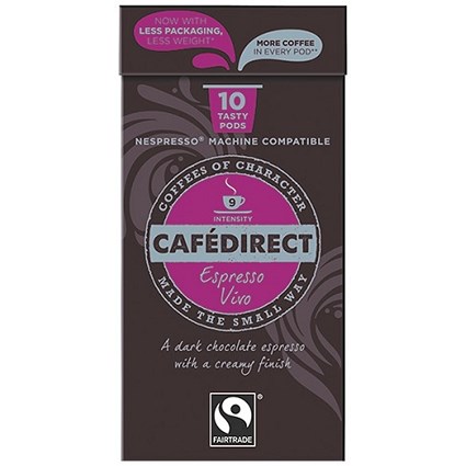 Cafe Direct Nespresso Compatible Coffee Pods, Vivo, Pack of 100