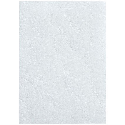 GBC Antelope Binding Covers, 250gsm, A4, Leathergrain, White, Pack of 100