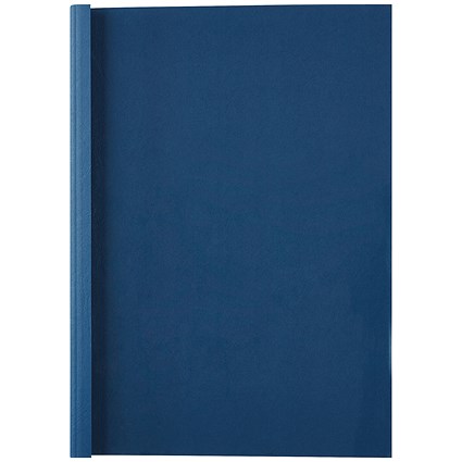 GBC Thermal Binding Covers, 1.5mm, Front: Clear, Back: Royal Blue Leathergrain, A4, Pack of 100 GBC Thermal Binding Covers, 1.5mm, Front: Clear, Back: Royal Blue Leathergrain, A4, Pack of 100