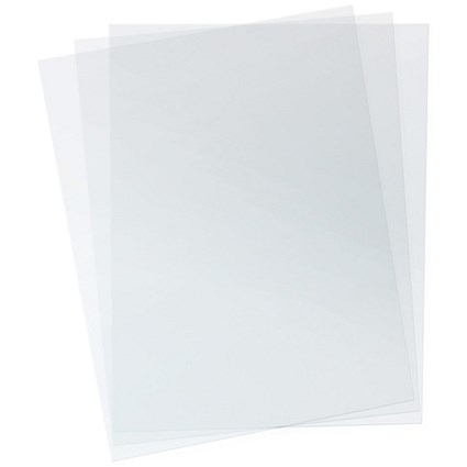 GBC HiClear PVC Binding Covers, 300 Micron, Clear, A4, Pack of 100