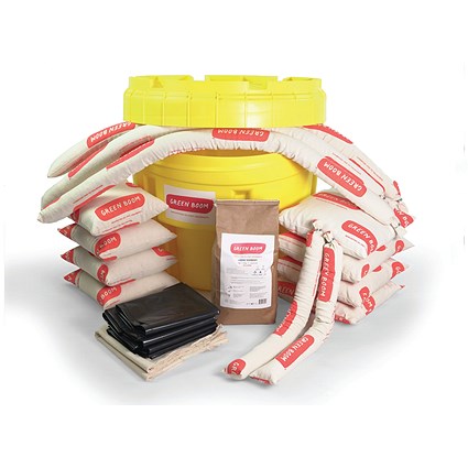 Green Boom Medium Spill Kit with 90 Litre Salvage Drum SK010S