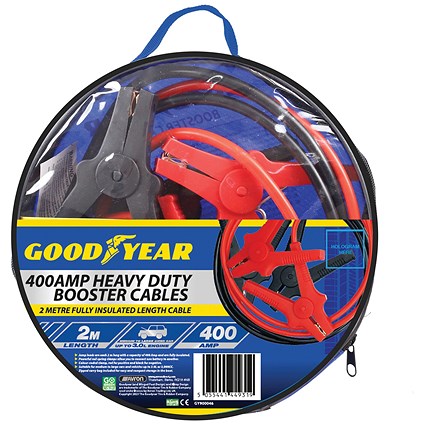 Goodyear Heavy Duty Booster Cables 400 Amp 2m