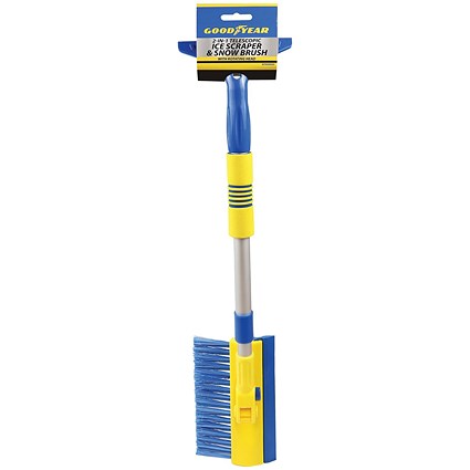 Goodyear 2-in-1 Telescopic Handle Ice Scraper and Snow Brush