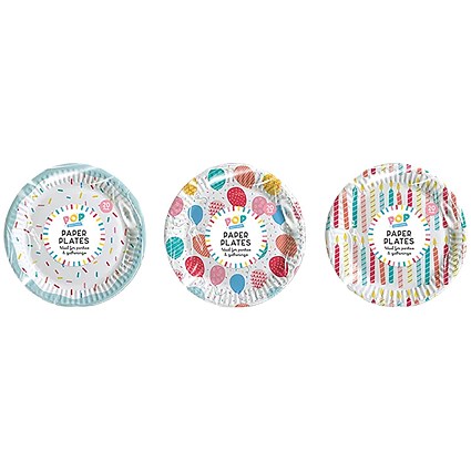 Party Paper Plates x20 Pack of 18