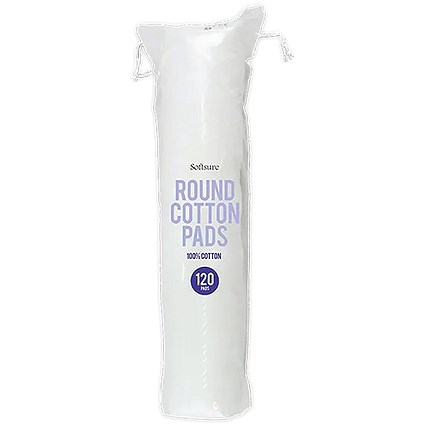 Softsure Round Cotton Pads x120 Pack of 24