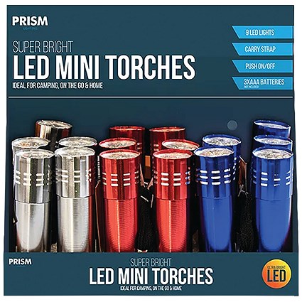 Mini Super Bright LED Torches Assorted Pack of 24 ELE1638