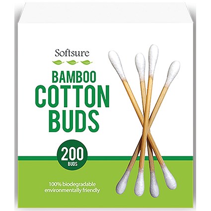 Softsure Bamboo Cotton Buds x200 Pack of 24