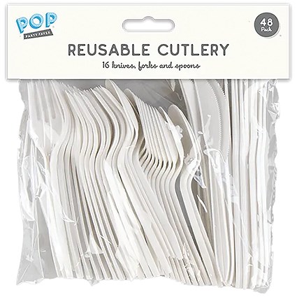 Reusable Plastic Cutlery x48 Pack of 24