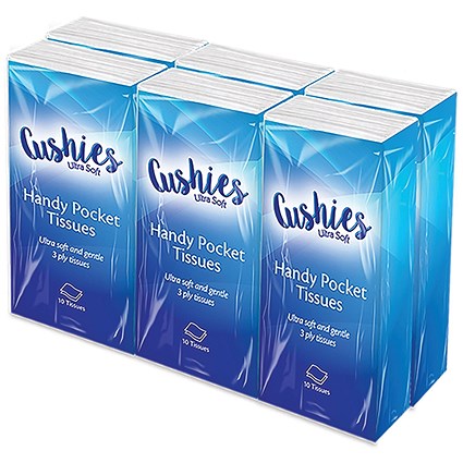 Cushies Ultra Soft Pocket Tissues x6 Pack of 24
