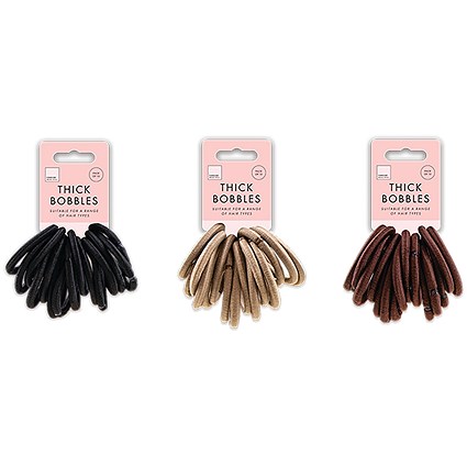 Forever Beautiful Thick Hair Bobbles 15x Assorted Pack of 24