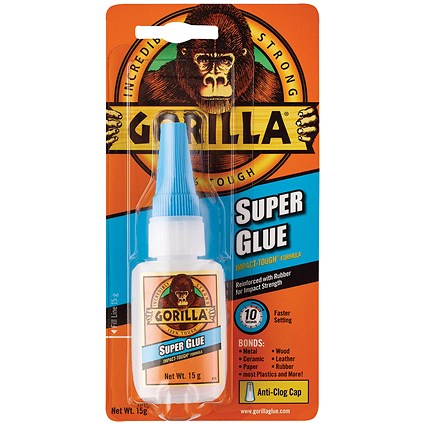Gorilla Super Glue 15g (Bonds wood, paper, metal, ceramic, rubber and more)