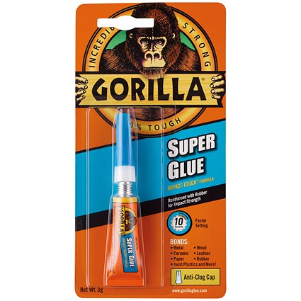 Gorilla Super Glue, 3g Gorilla Super Glue, 3g