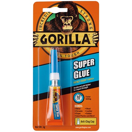 Gorilla Super Glue Waterproof 3g Tube