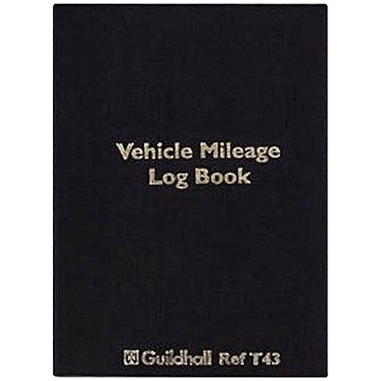 Guildhall Vehicle Mileage Log Book, 104x149mm, 60 Pages