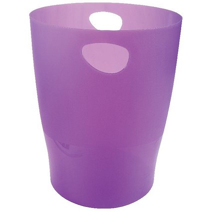 Exacompta Iderama 15 Litre Waste Bin Purple (W263 x D263 x H335m)