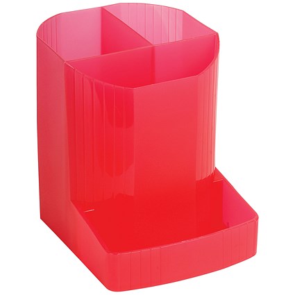Exacompta Iderama Pen Pot Raspberry (W90 x D123 x H110mm)