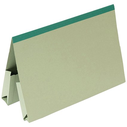 Guildhall Double Pocket Wallet, 315gsm, A4/Foolscap, Green, Pack of 25