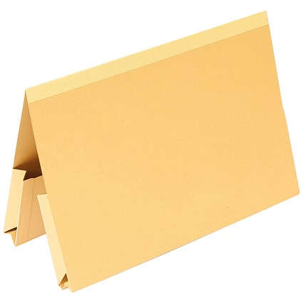 Guildhall Double Pocket Wallet, 315gsm, A4/Foolscap, Yellow, Pack of 25