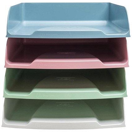 Exacompta Autentik Letter Trays A4+ Assorted (Pack of 4)