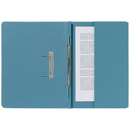 Guildhall Back Pocket Transfer Files, 285gsm, Foolscap, Blue, Pack of 25
