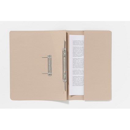 Guildhall Back Pocket Transfer Files, 285gsm, Foolscap, Buff, Pack of 25