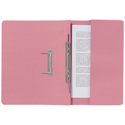 Guildhall Back Pocket Transfer Files, 285gsm, Foolscap, Pink, Pack of 25