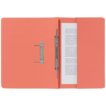 Guildhall Back Pocket Transfer Files, 285gsm, Foolscap, Orange, Pack of 25
