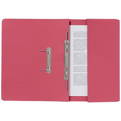 Guildhall Back Pocket Transfer Files, 285gsm, Foolscap, Red, Pack of 25