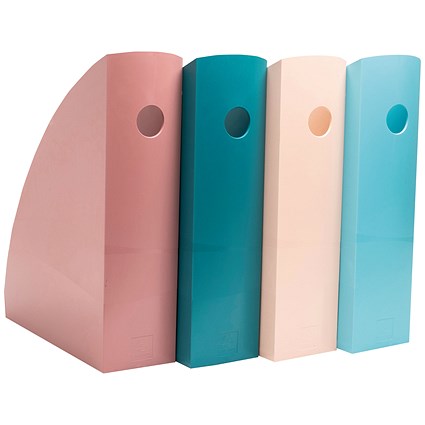 Exacompta Skandi Mag-Cube Magazine File, Assorted, Pack of 4 Exacompta Skandi Mag-Cube Magazine File, Assorted, Pack of 4