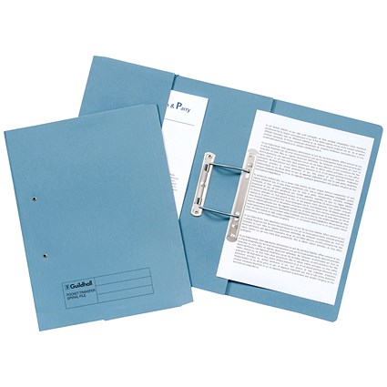 Guildhall Front Pocket Transfer Files, 315gsm, Foolscap, Blue, Pack of 25 Guildhall Front Pocket Transfer Files, 315gsm, Foolscap, Blue, Pack of 25