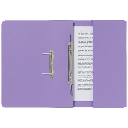 Guildhall Back Pocket Transfer Files, 285gsm, Foolscap, Mauve, Pack of 25