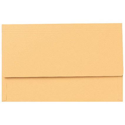 Guildhall 3/4 Flap Legal Document Wallets / Yellow / Pack of 25