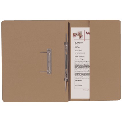 Guildhall Back Pocket Transfer Files, 315gsm, Foolscap, Buff, Pack of 25